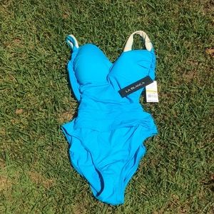 La Blanca turquoise one piece swimsuit
